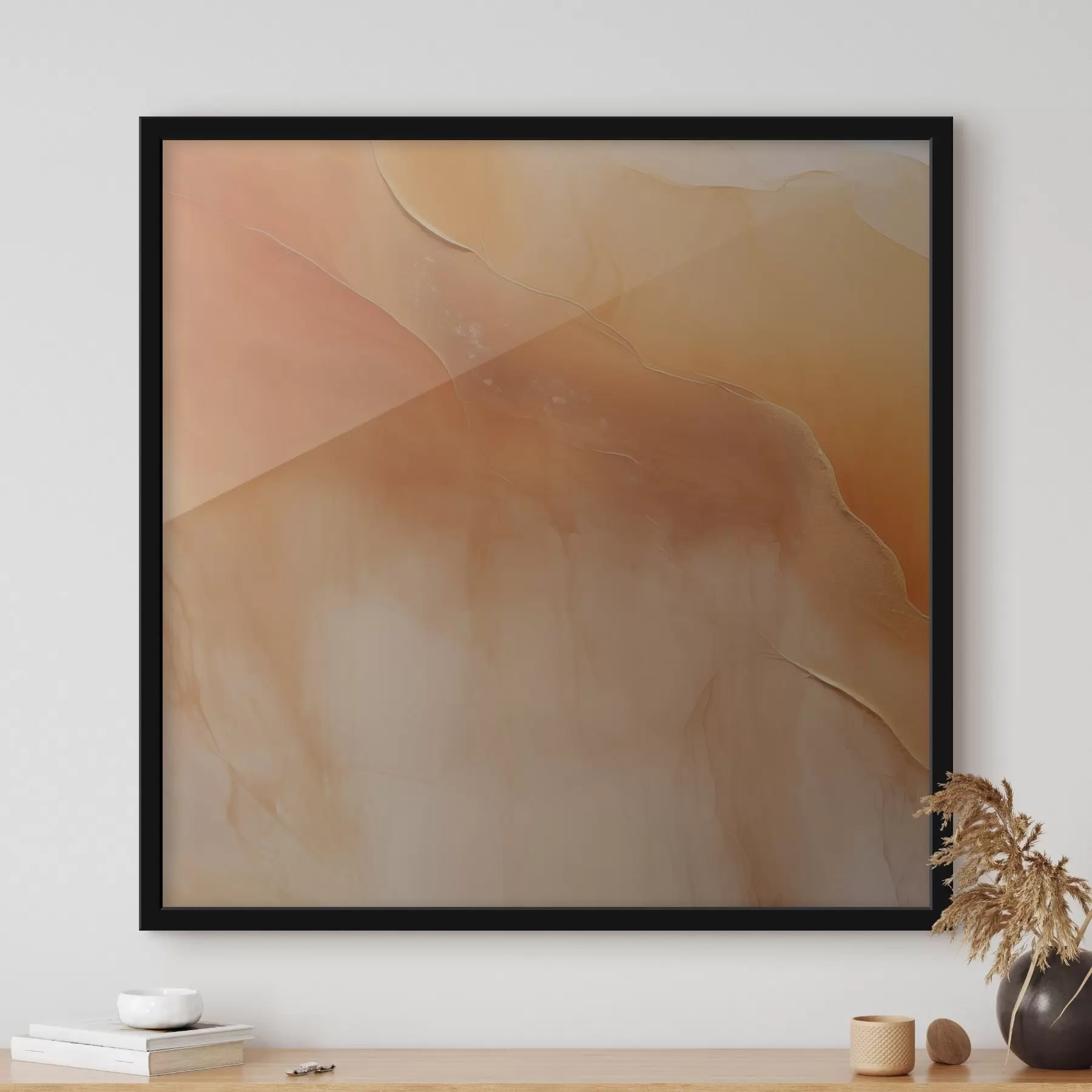 Papier peint tons de terre, couches douces, minimal, style aquarelle, mouvement abstrait, calme f45107