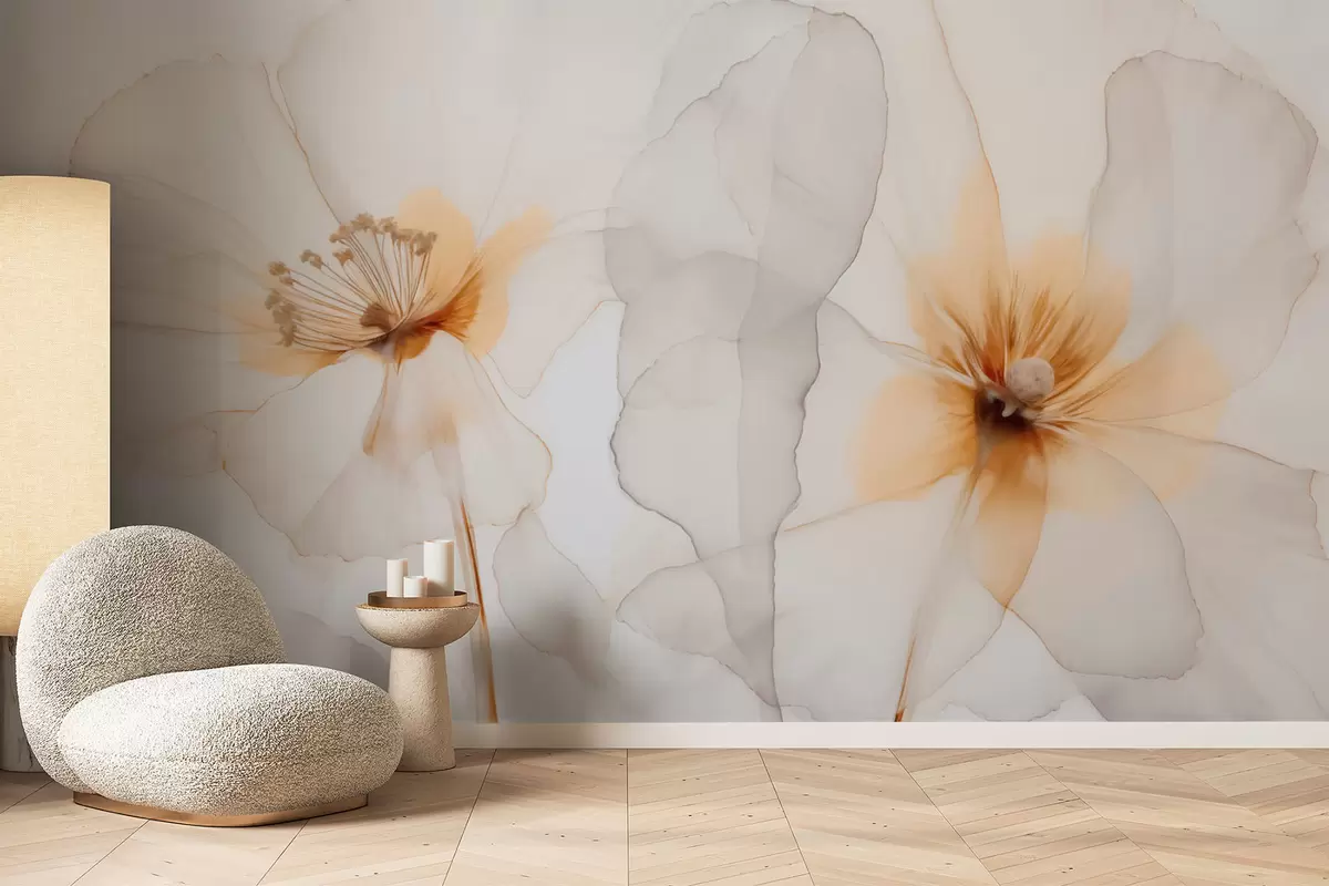 Papier peint Fleurs imitation aquarelle w04235