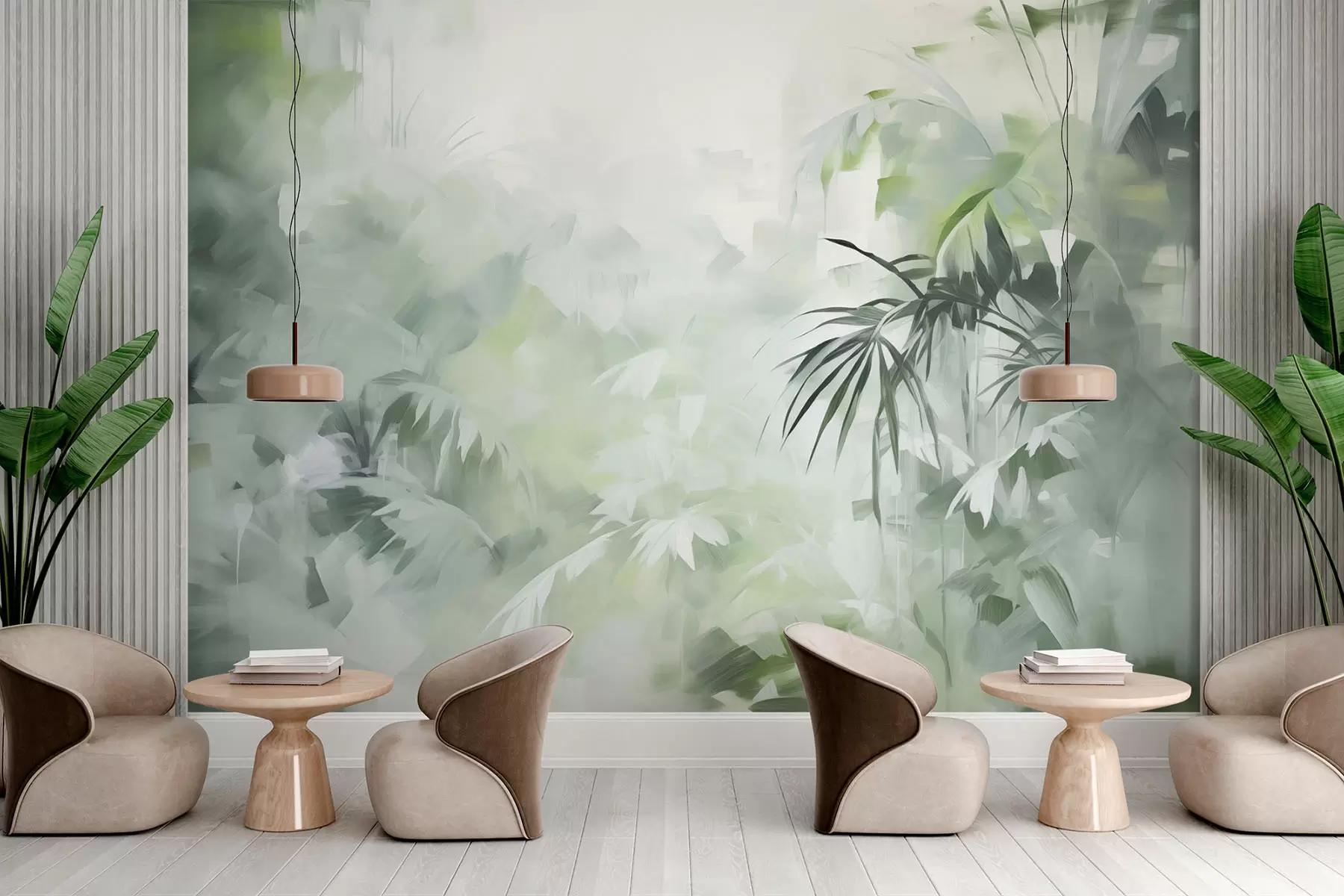 Papier peint Peinture d'imitation de la jungle w04265