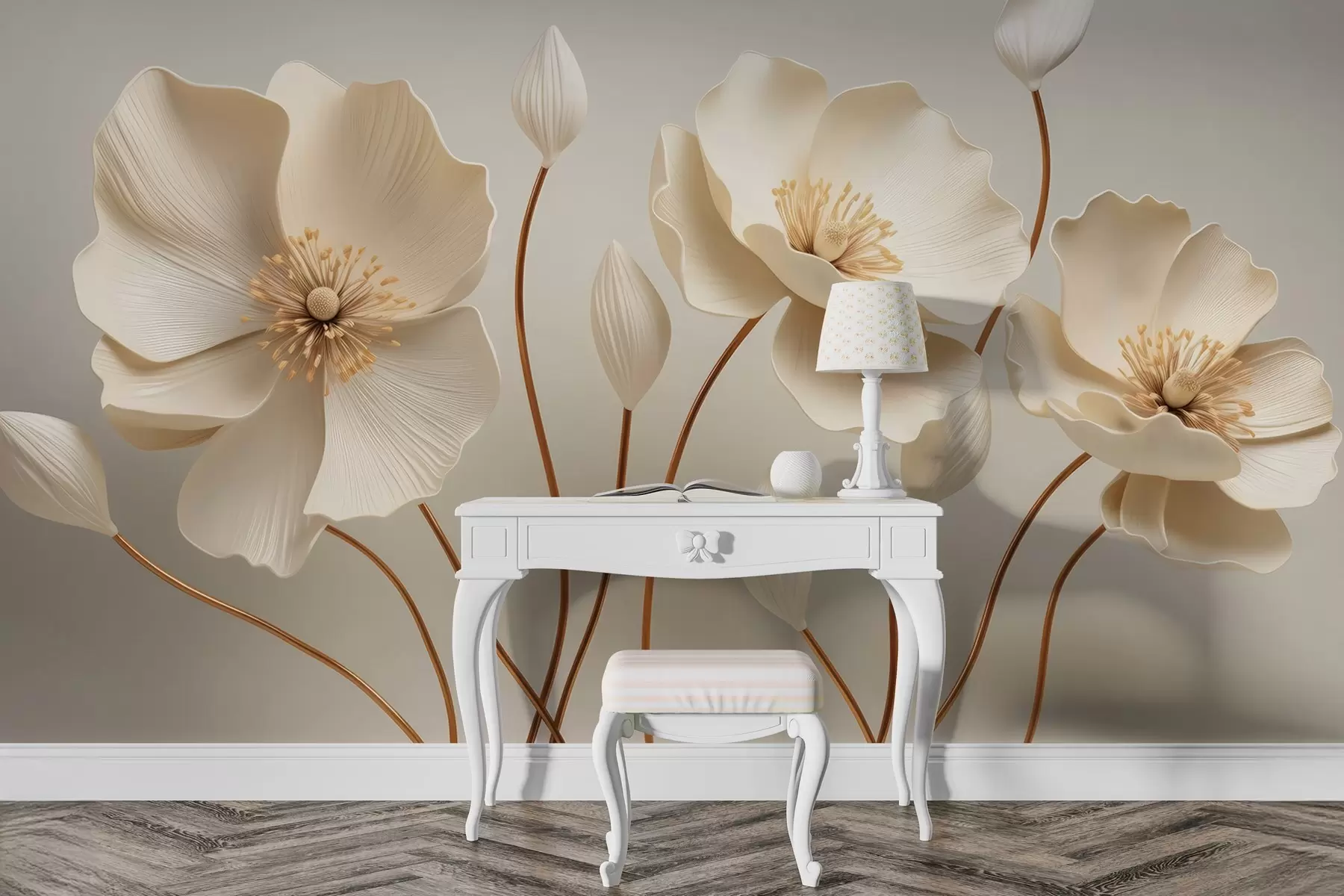 Papier peint Fleurs gracieuses w04248