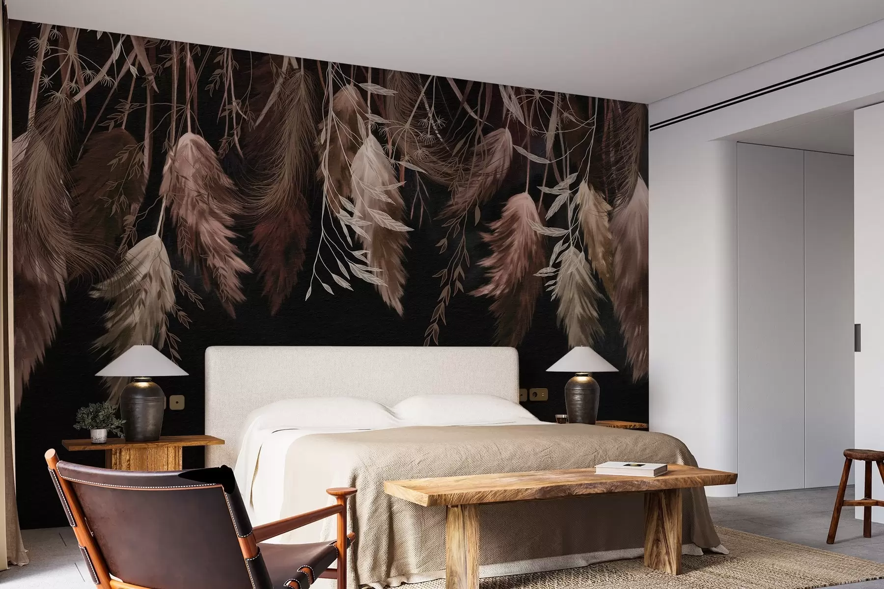 Papier peint Fleurs séchées w04253v1