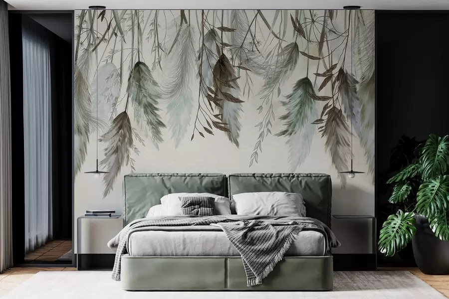 Papier peint Fleurs séchées w04253v2