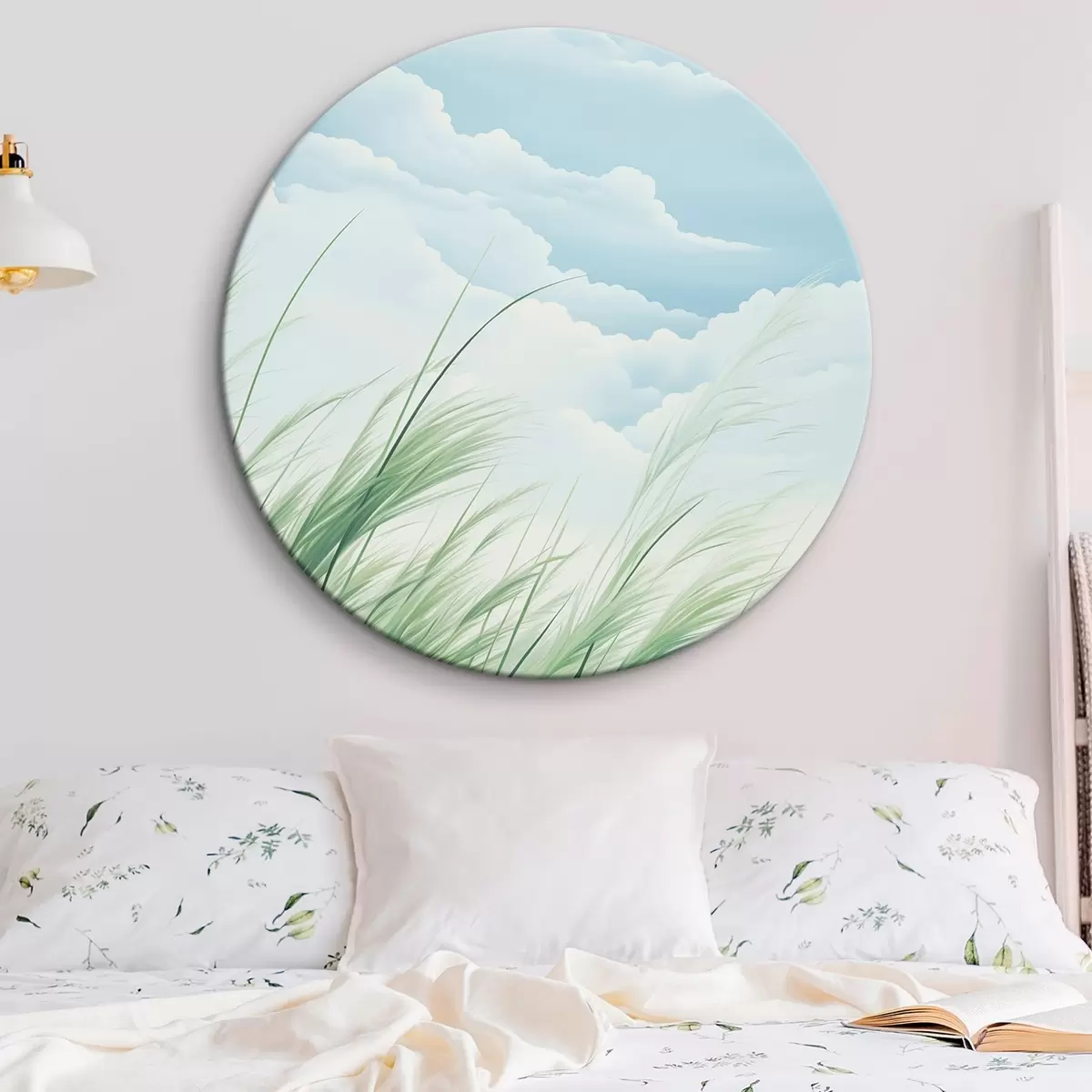 Tableaux rondes L'herbe contre le ciel r45114