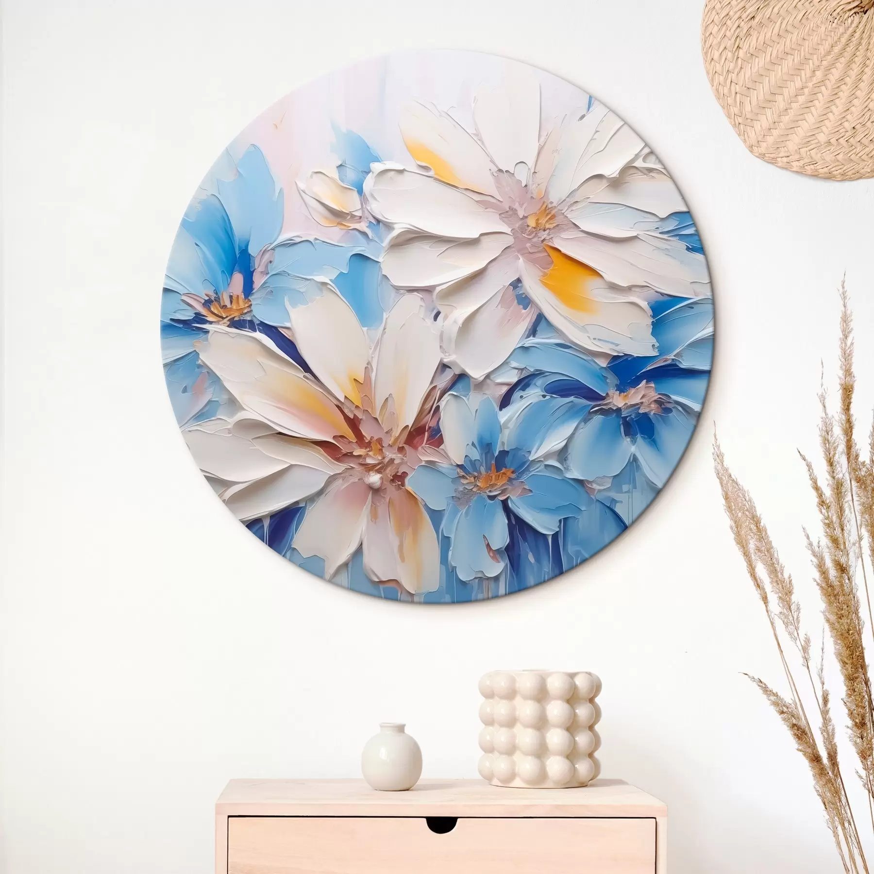 Tableau Fleurs abstraites imitation coups de pinceau r45115