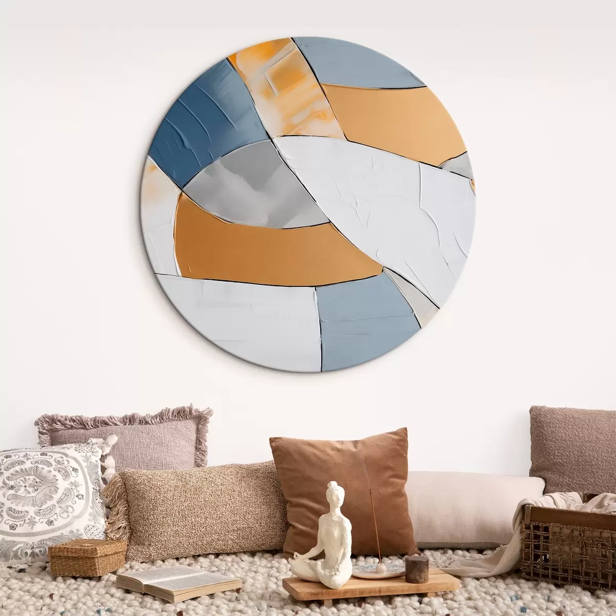 Tableaux rondes Abstraction géométrique moderne r45118