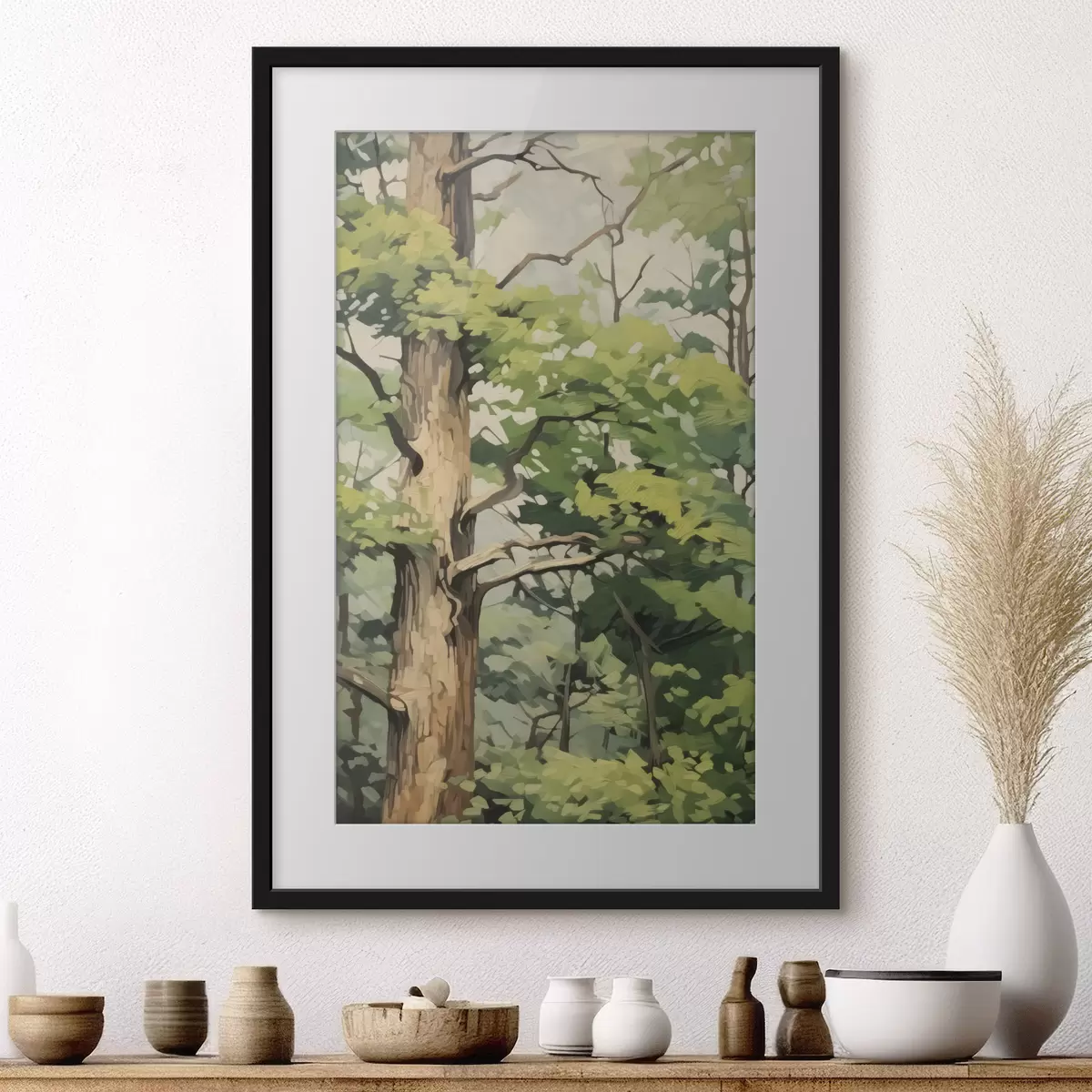 Poster Arbre et étincelle f45117