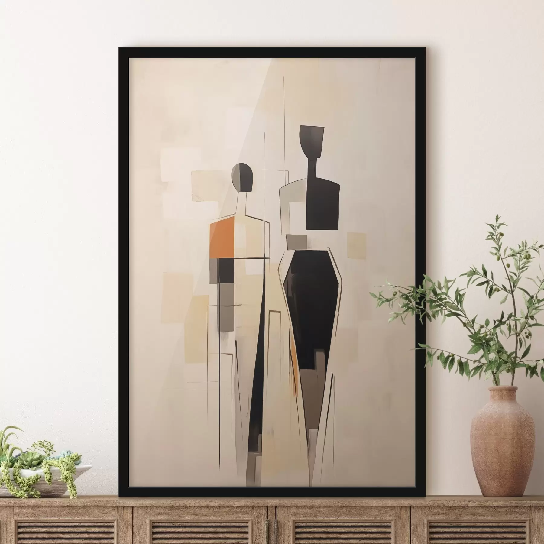 Tableau Silhouettes abstraites f45124