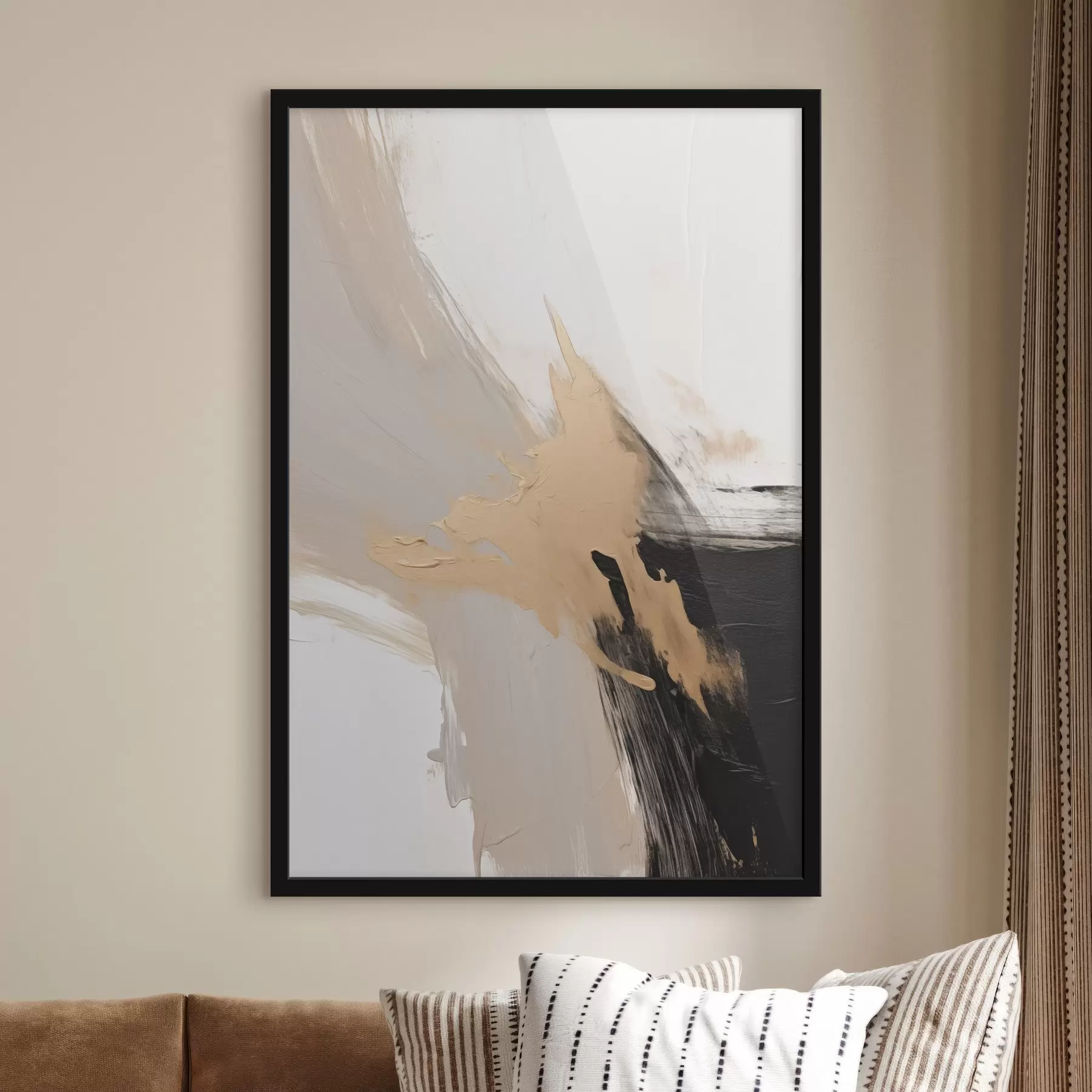 Papier peint Abstraction dynamique imitant les coups de pinceau f45126