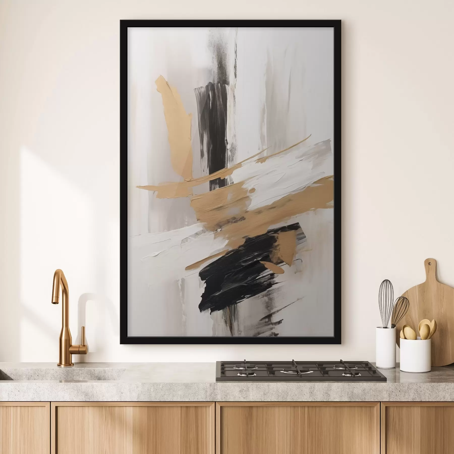 Papier peint Abstraction moderne imitation de coups de pinceau f45127