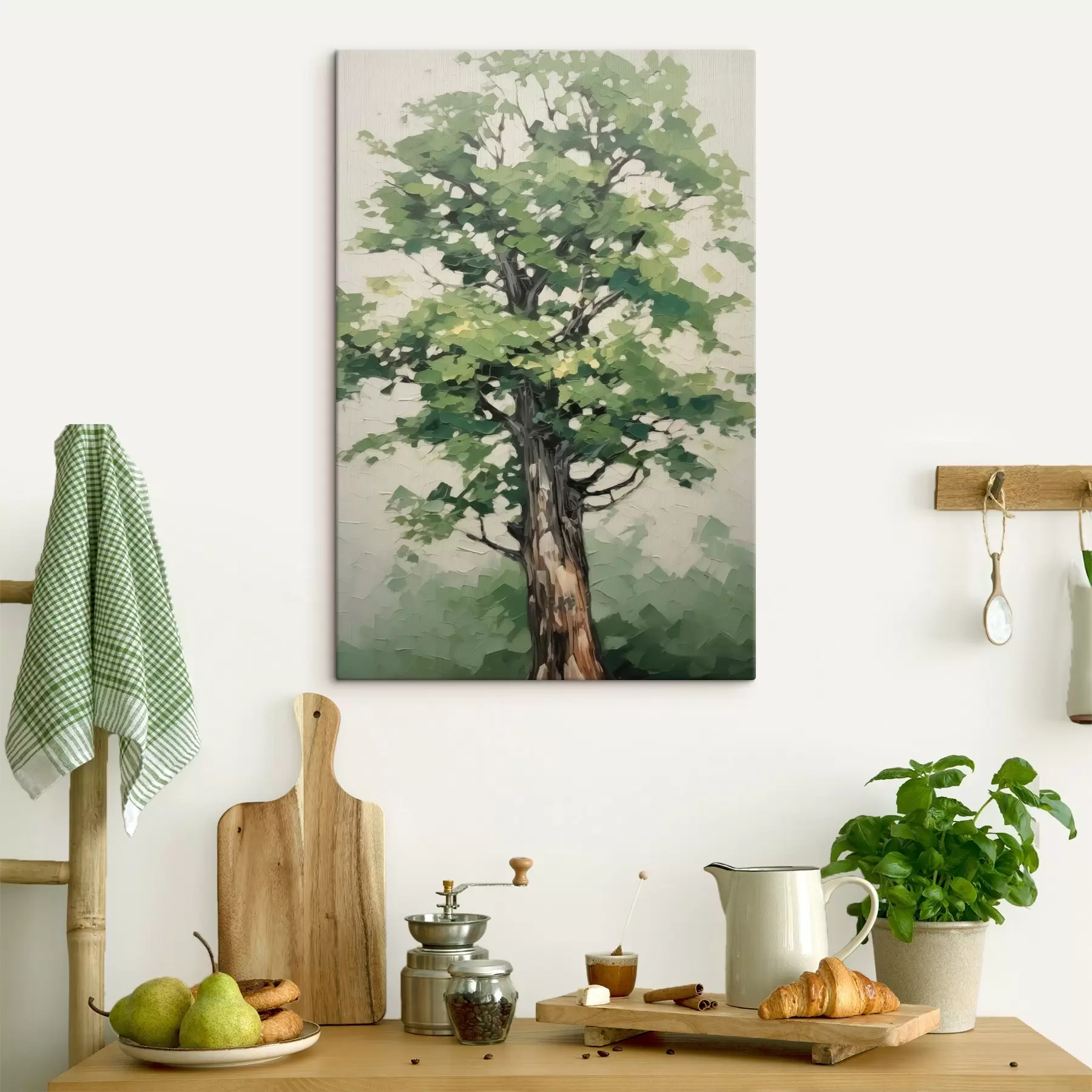 Tableau Peinture imitation bois s45116