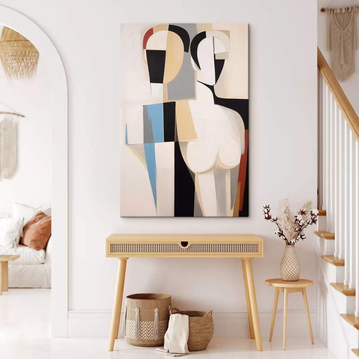 Tableau Portrait abstrait d'un couple s45123