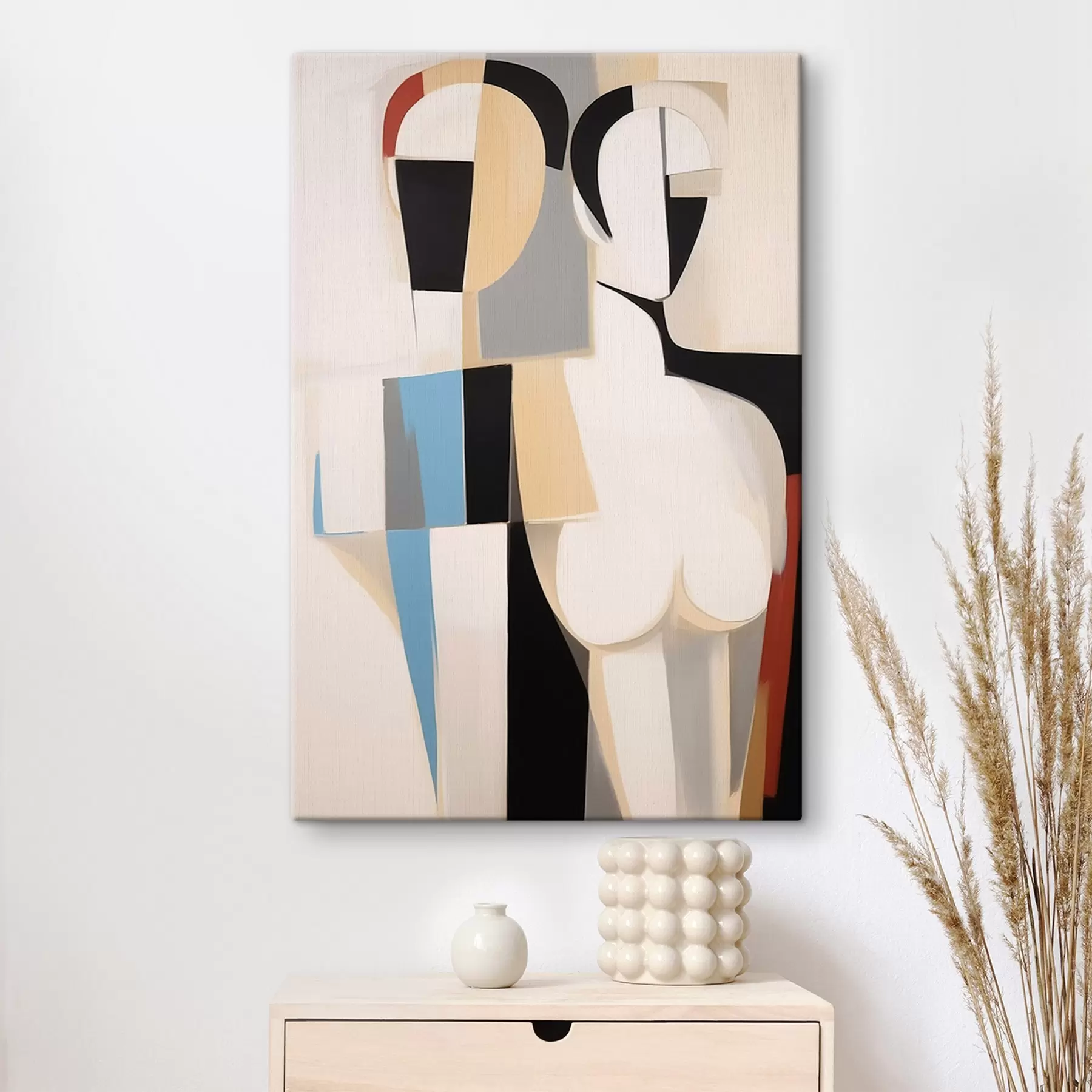 Tableau Portrait abstrait d'un couple s45123