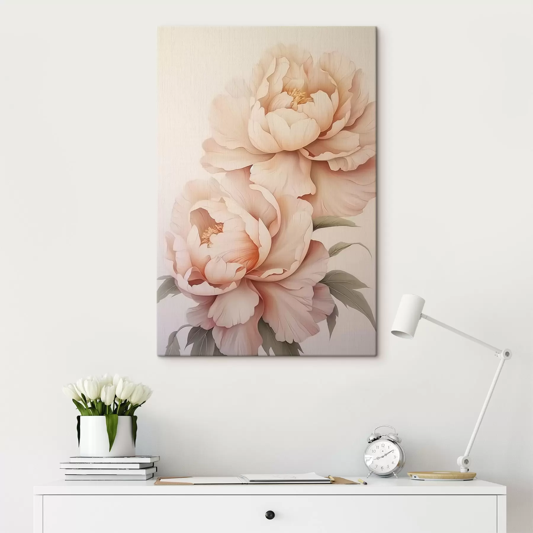 Tableau Pivoines roses délicates s45137