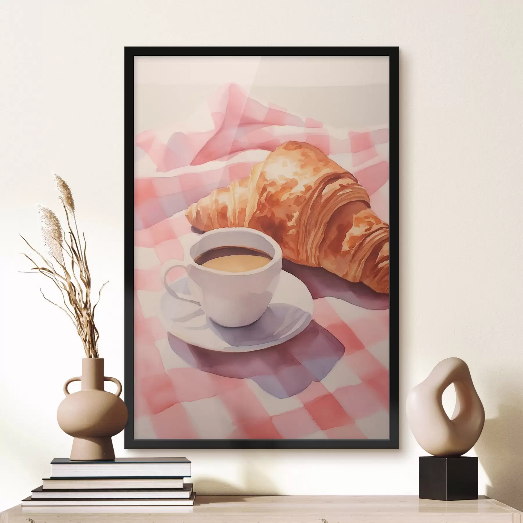 Papier peint Café avec croissant f45143