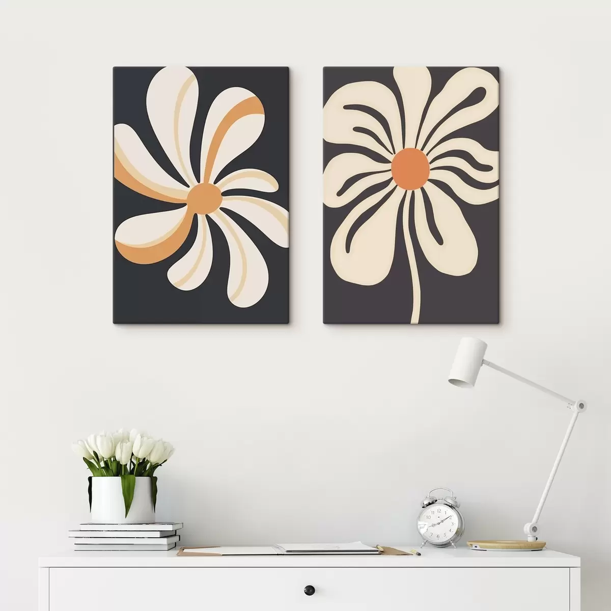 Tableau Fleurs graphiques m00512