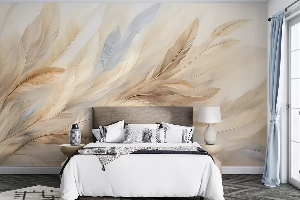 Papier peint Plumes délicates w04279