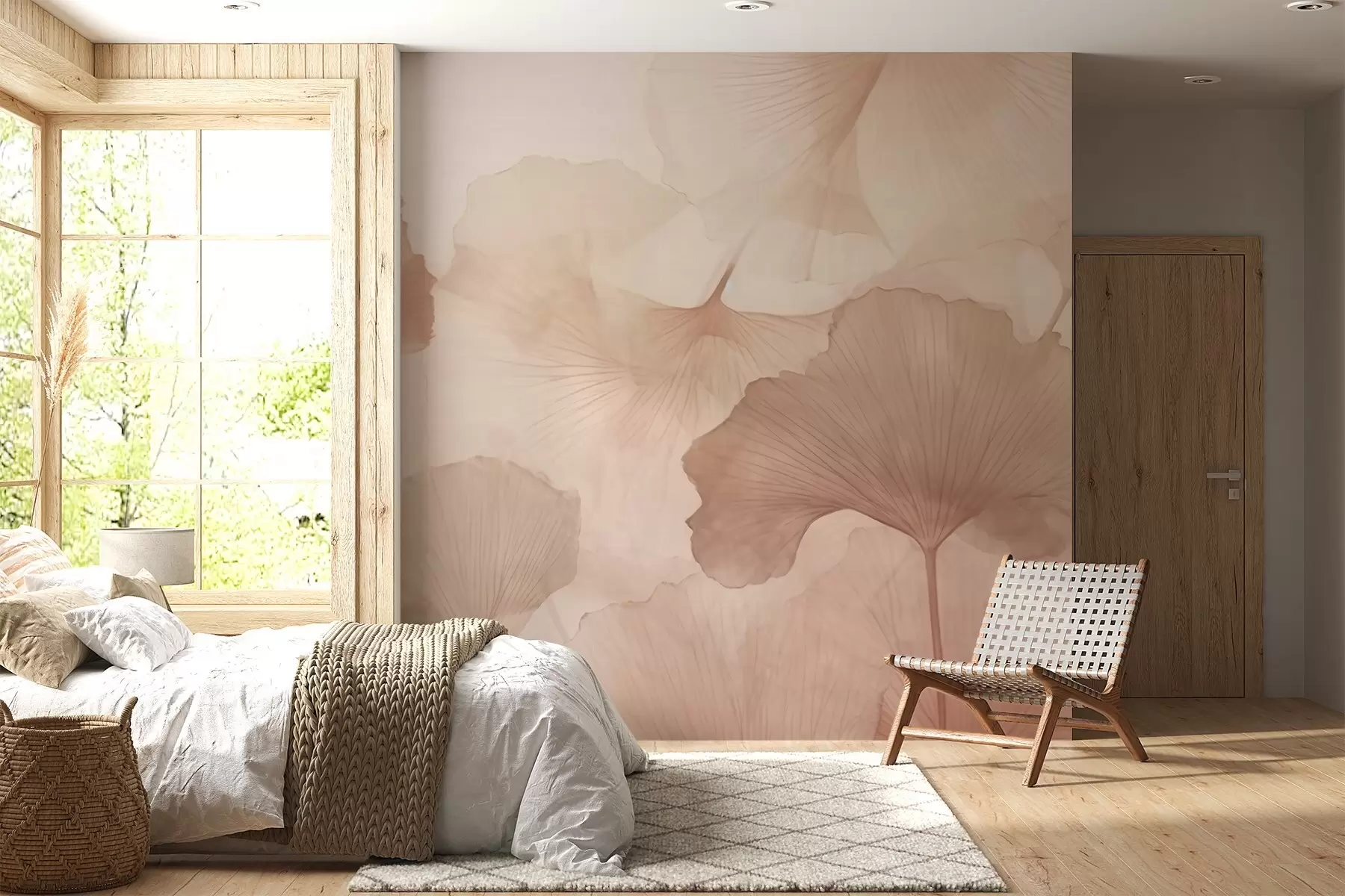Papier peint Feuilles de ginkgo w04280