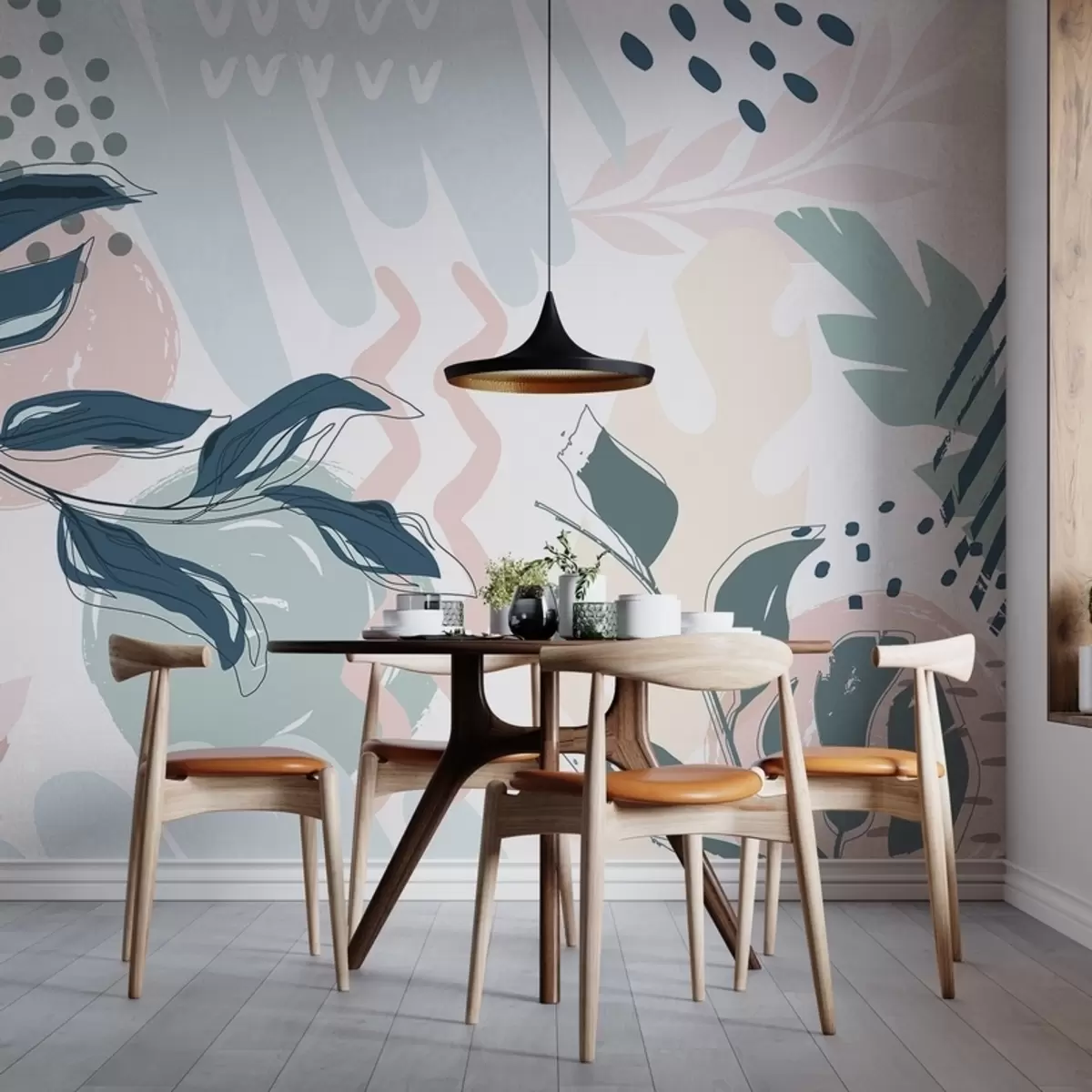 Papier peint Feuilles abstraites w04281v1