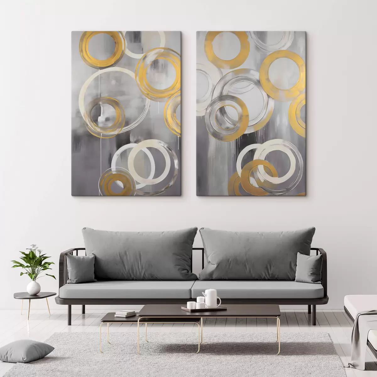 Tableau Abstraction avec des cercles m00509