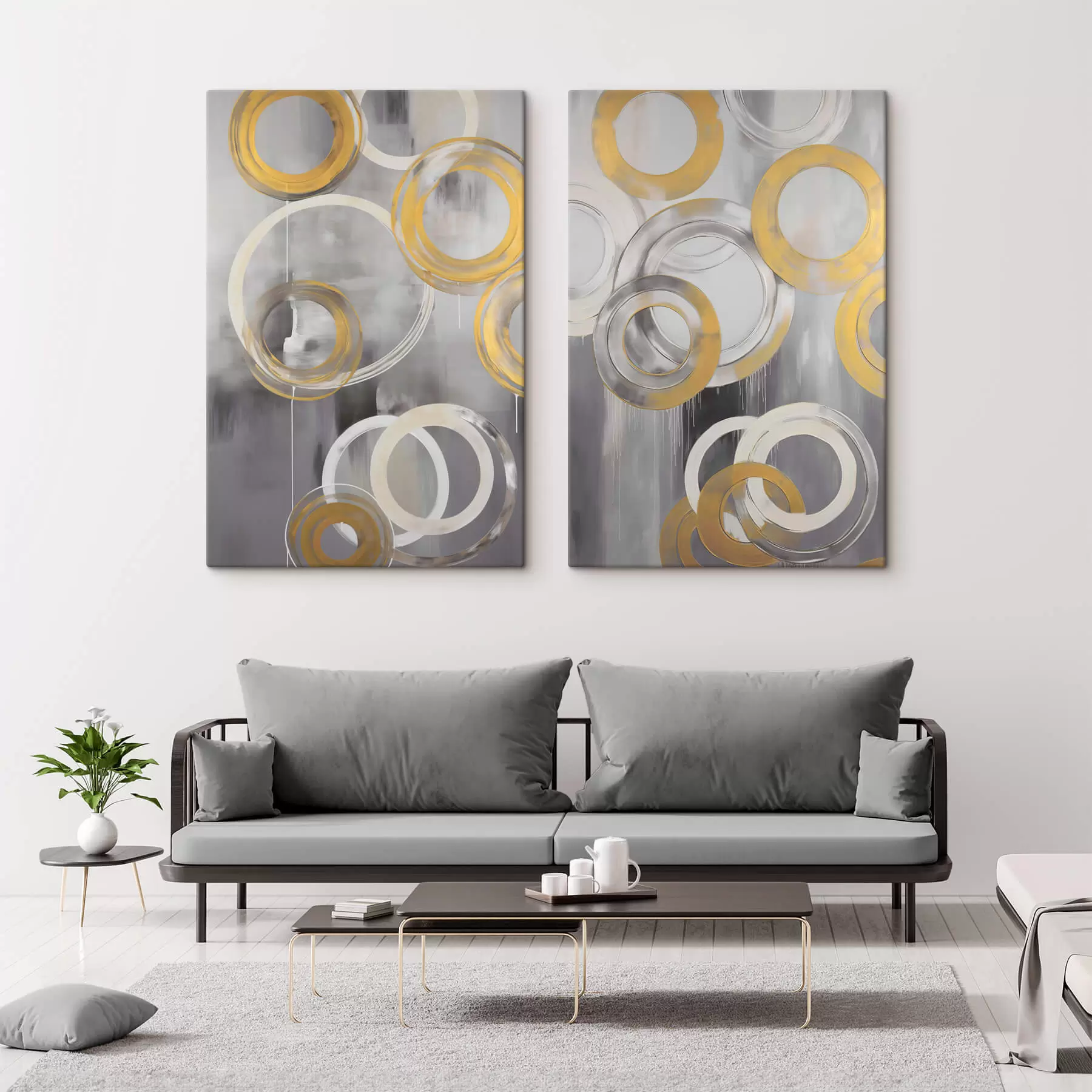 Tableau Abstraction avec des cercles m00509