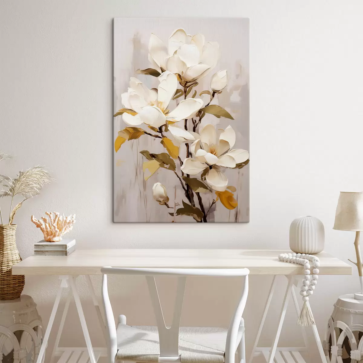 Tableau Une branche abstraite avec Magnolia s44300