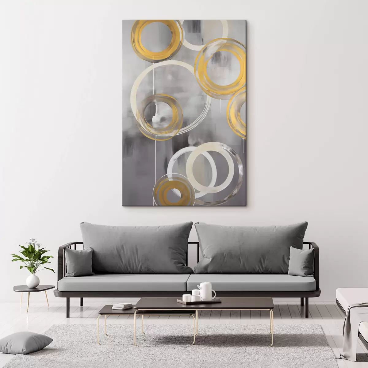 Tableau Abstraction avec des cercles s45132
