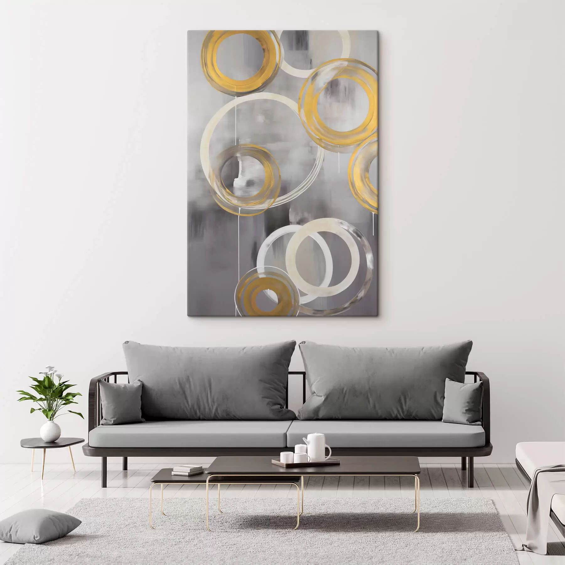 Tableau Abstraction avec des cercles s45132