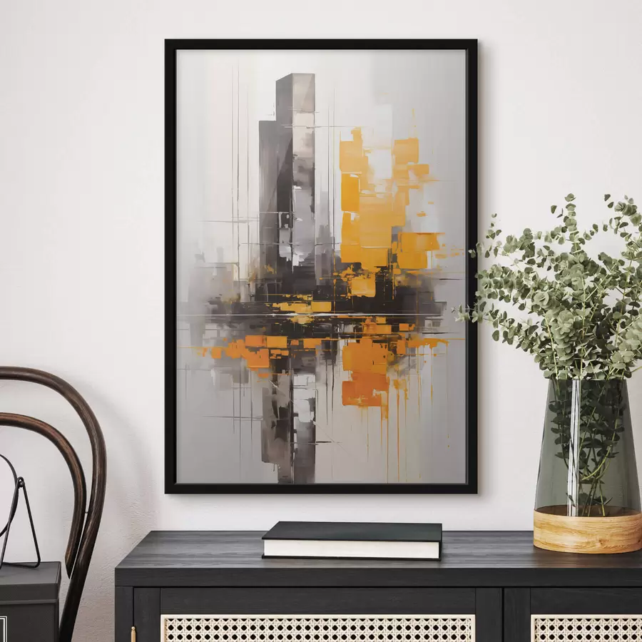 Papier peint Abstraction avec les gratte-ciel f45162