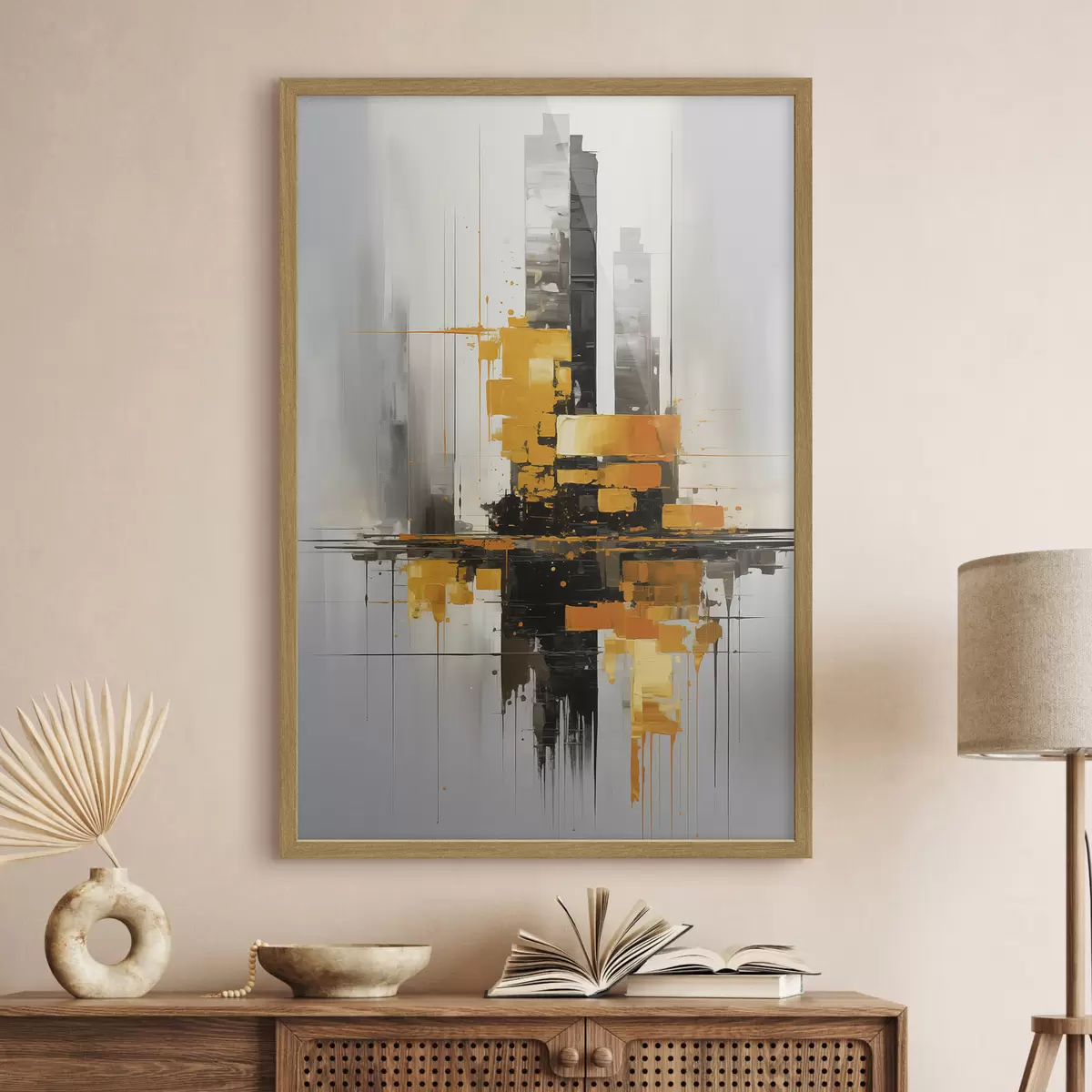 Poster Abstraction avec les gratte-ciel f45163