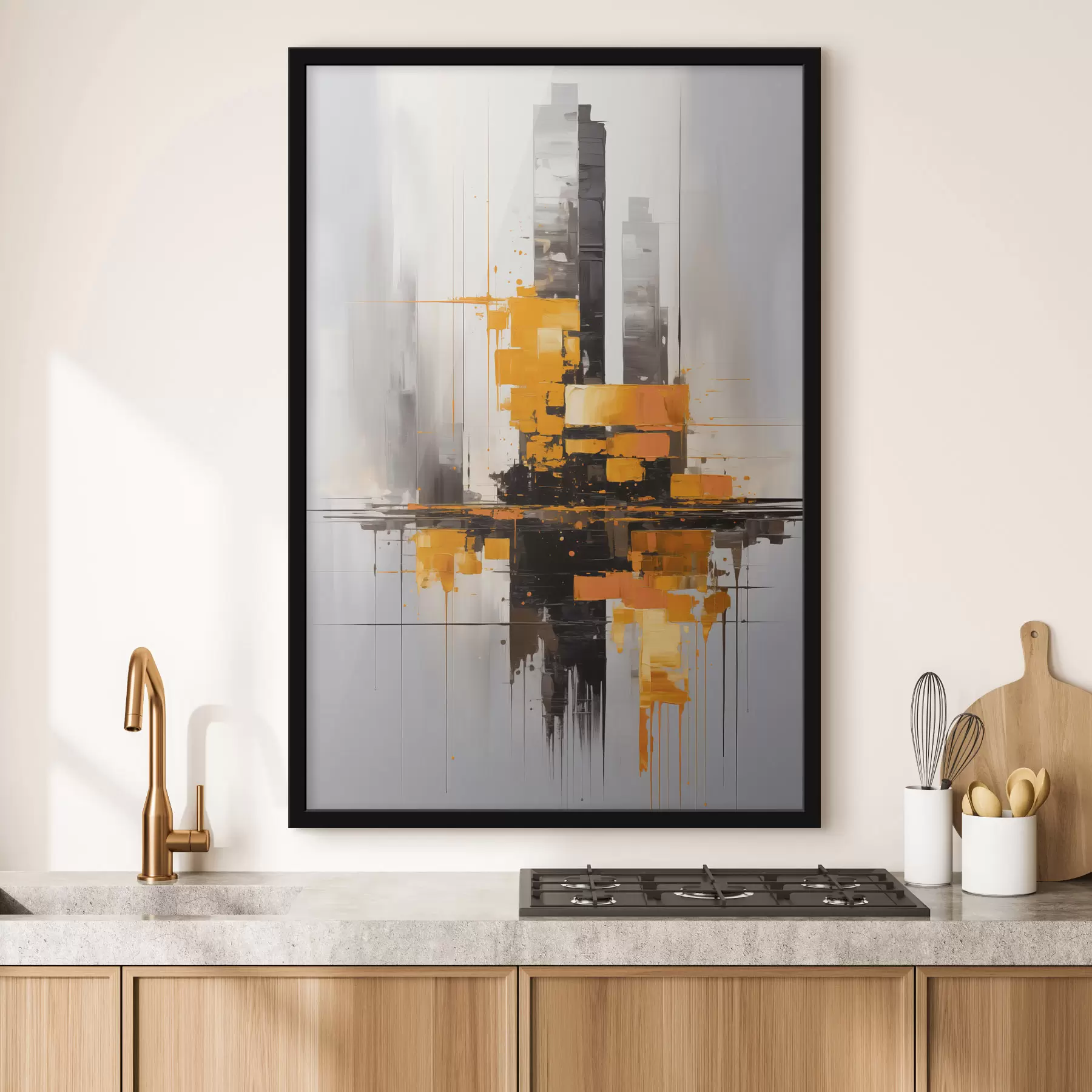 Papier peint Abstraction avec les gratte-ciel f45163