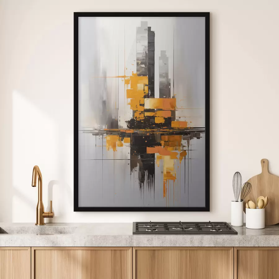 Papier peint Abstraction avec les gratte-ciel f45163