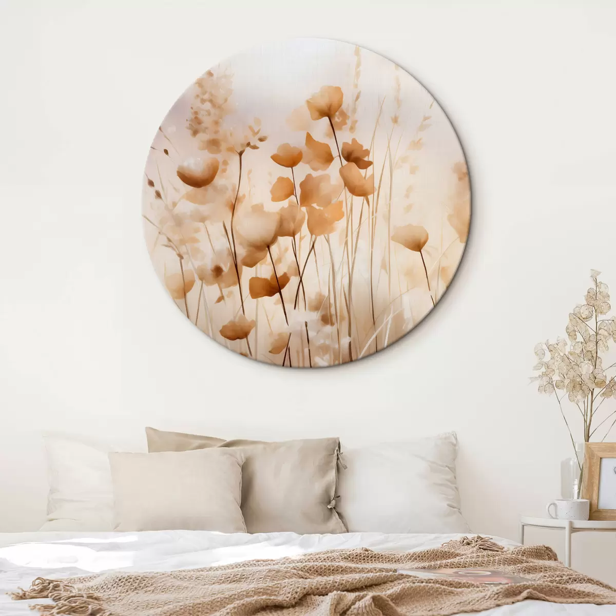 Tableaux rondes Fleurs sauvages abstraites r44413