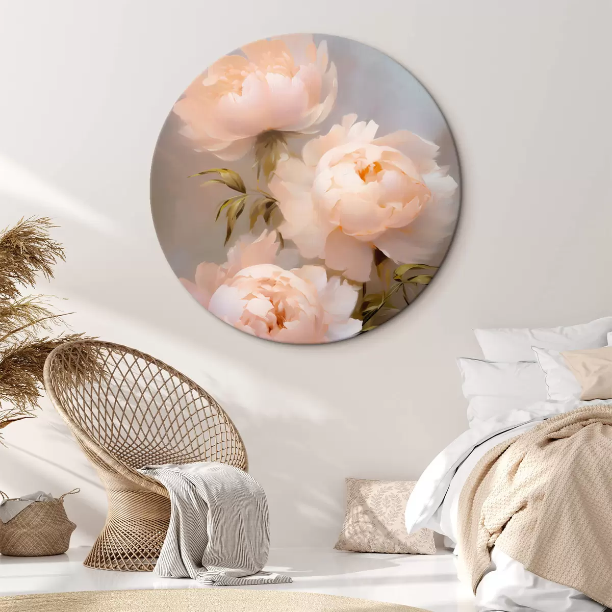 Tableaux rondes Un bouquet de pivoines r44414