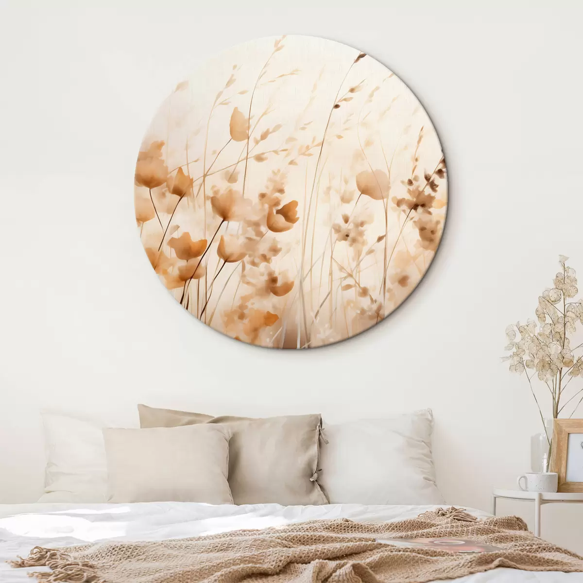 Tableaux rondes Fleurs sauvages abstraites r45063