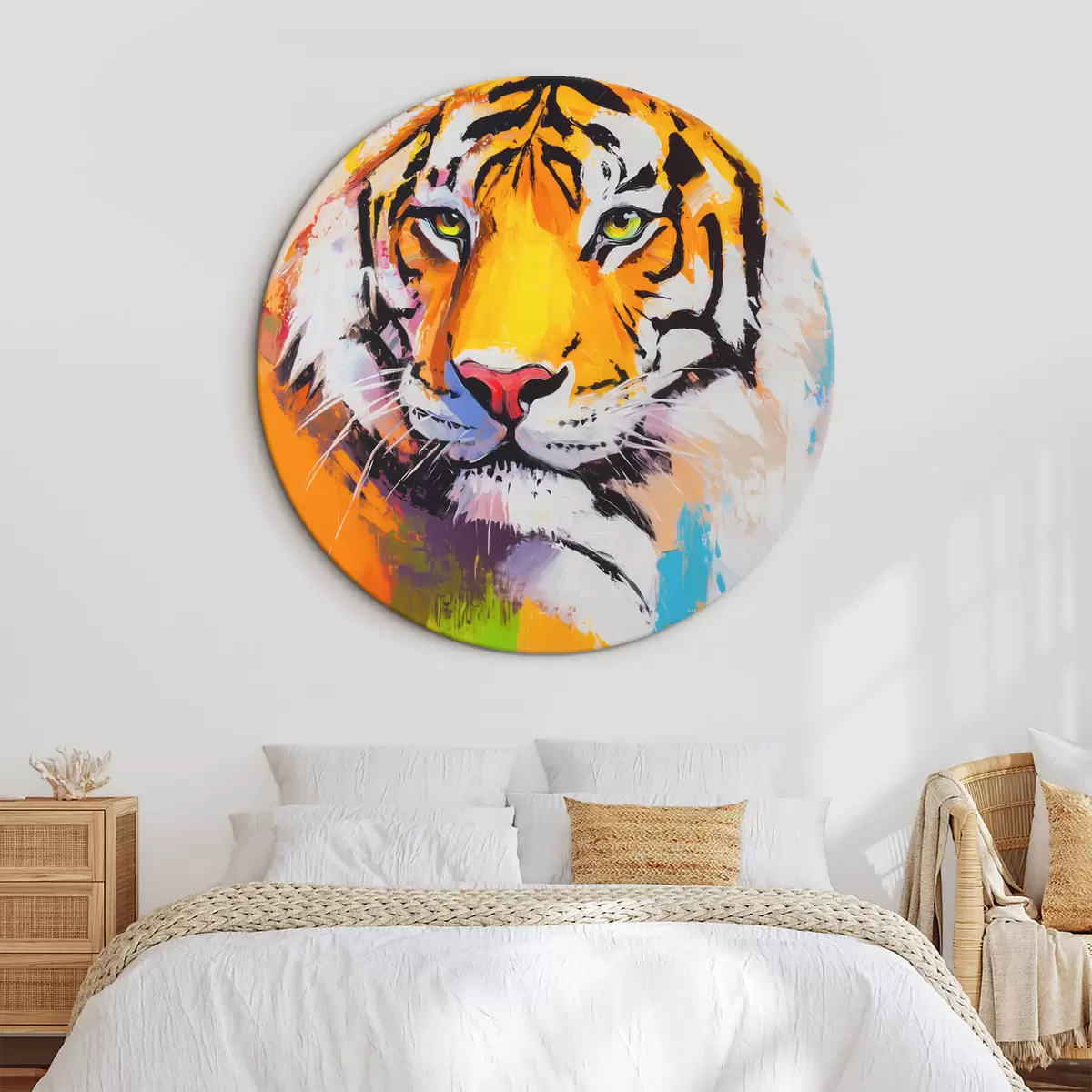 Tableaux rondes Portrait d'un tigre r45069