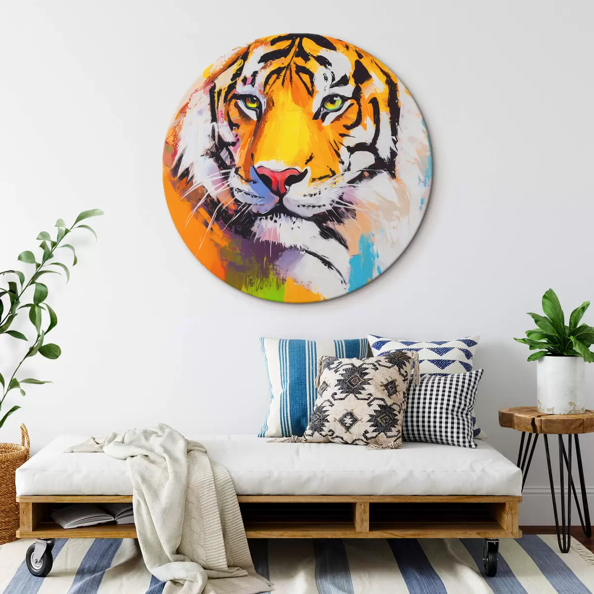 Tableaux rondes Portrait d'un tigre r45069