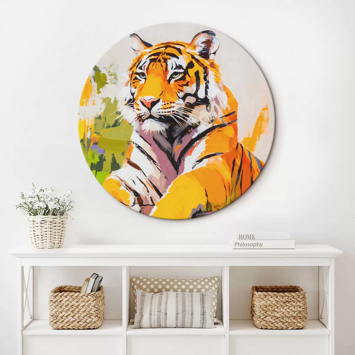 Tableaux rondes Tigre r45070