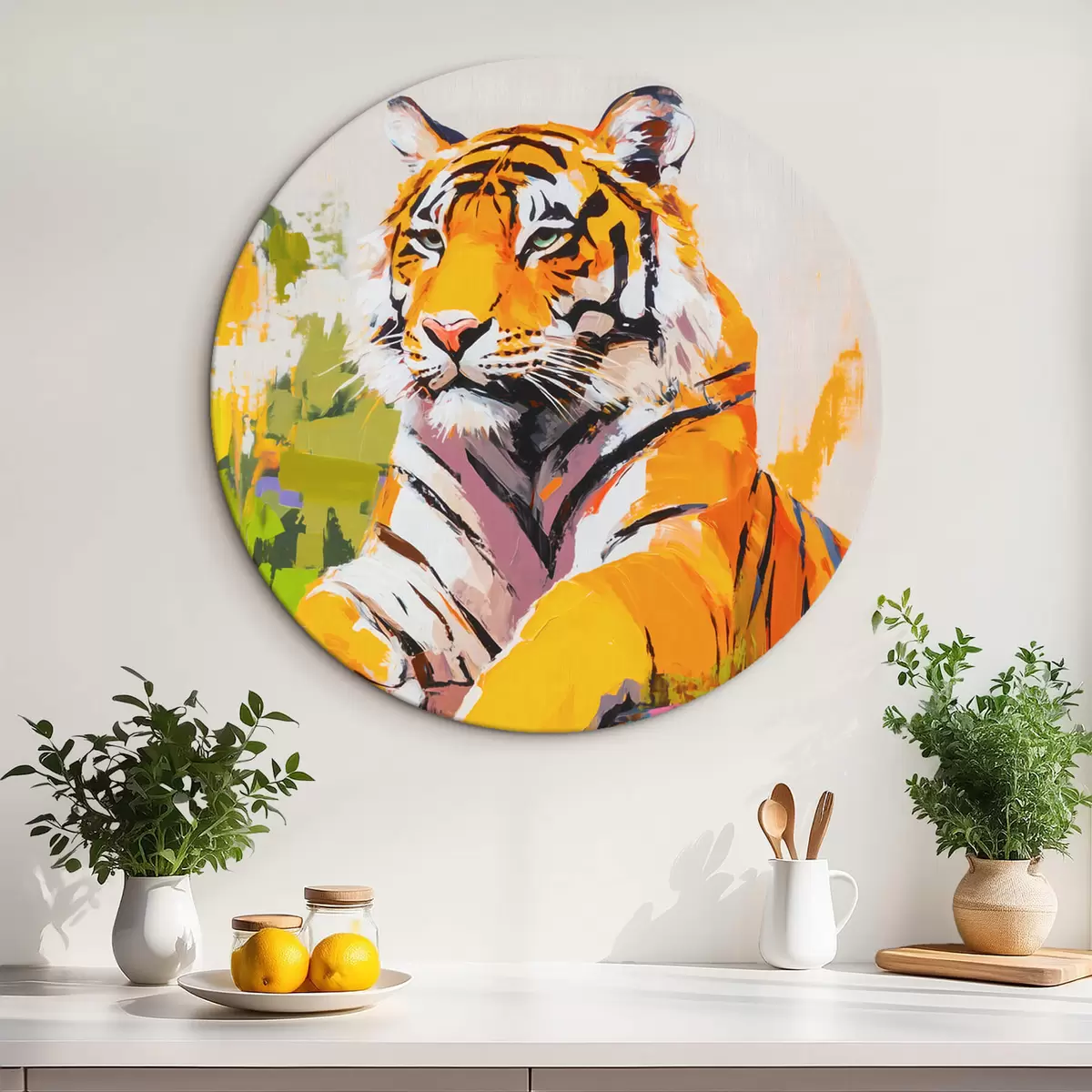 Tableaux rondes Tigre r45070