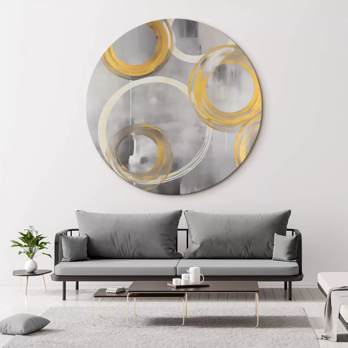 Tableaux rondes Abstraction avec des cercles r45132