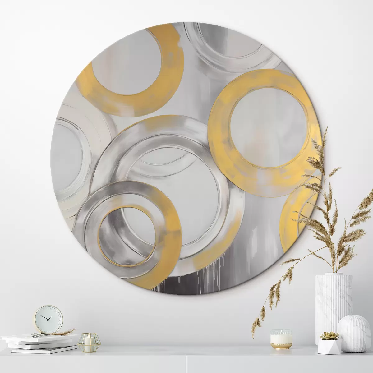 Tableaux rondes Abstraction avec des cercles r45133