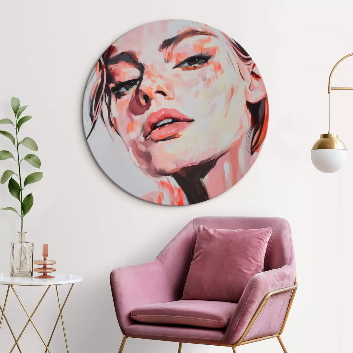 Tableaux rondes Portrait d'une femme r45134