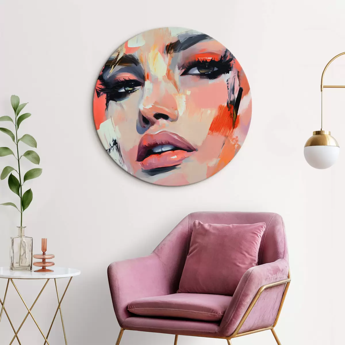 Tableaux rondes Portrait d'une femme r45135