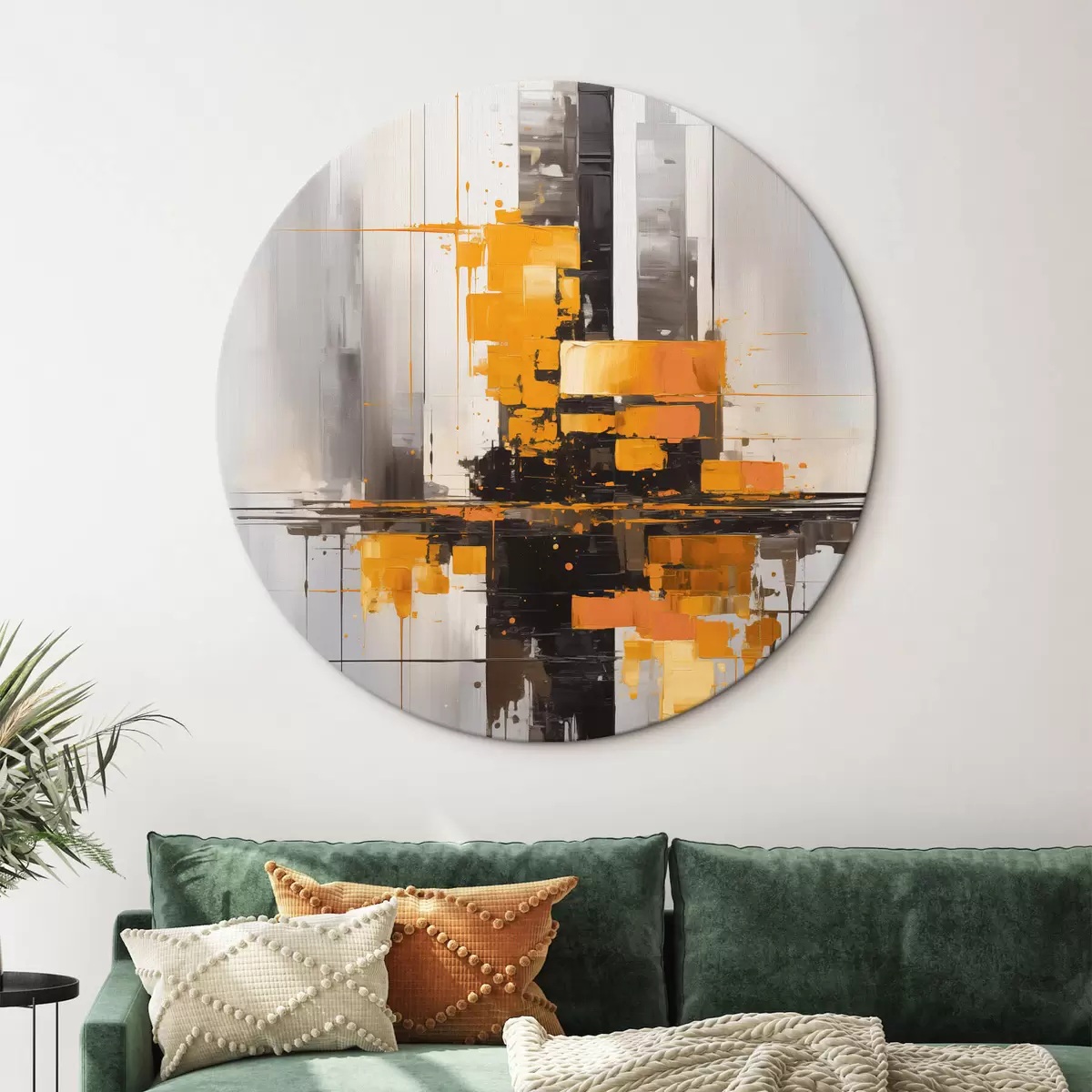 Tableaux rondes Abstraction avec les gratte-ciel r45163