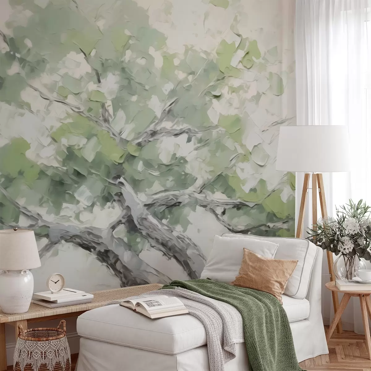 Papier peint Peinture d'imitation d'arbre w04292