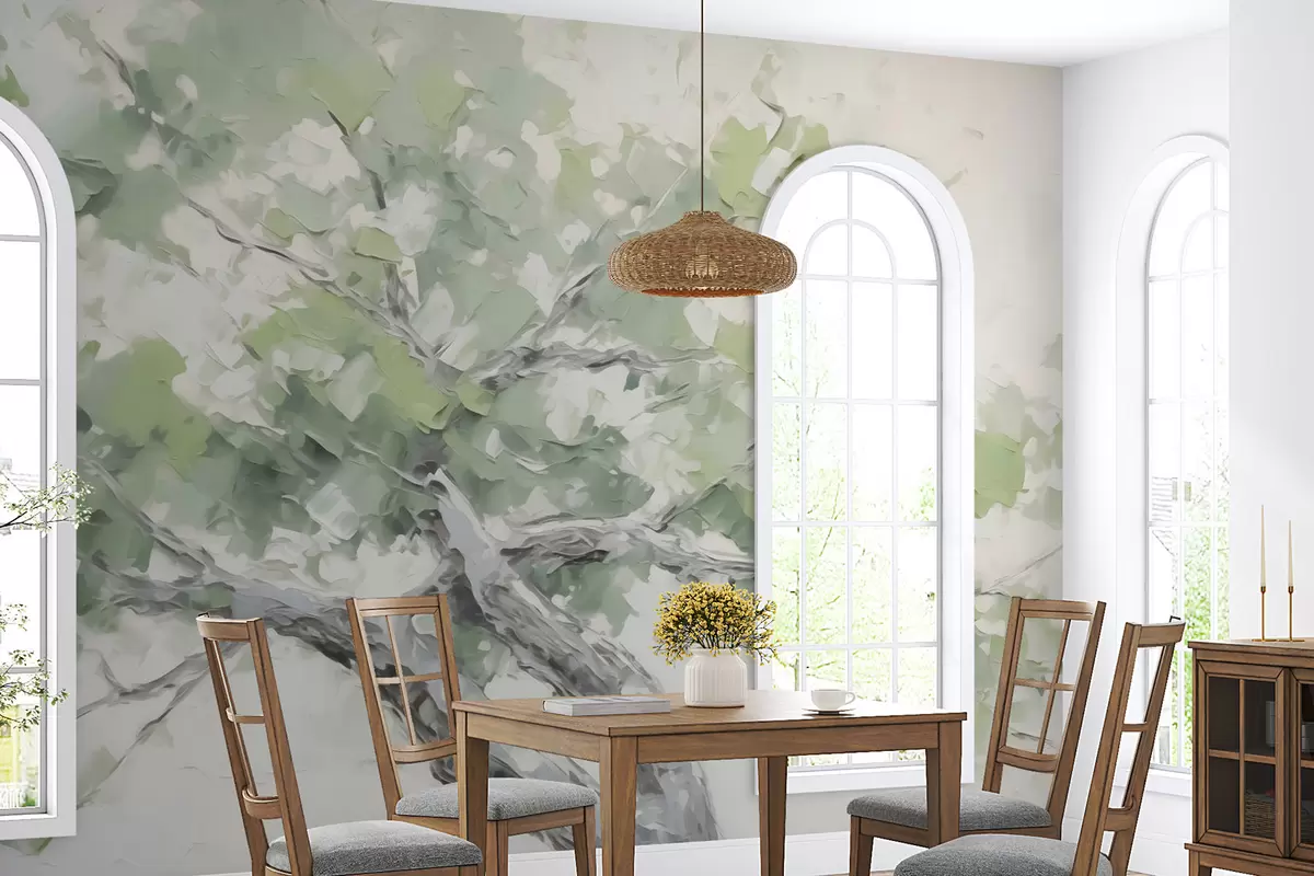 Papier peint Peinture d'imitation d'arbre w04292