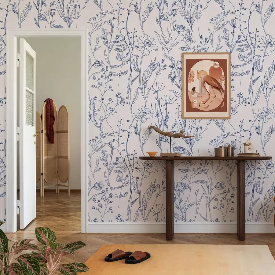 Papier peint Fleurs sauvages minimalistes