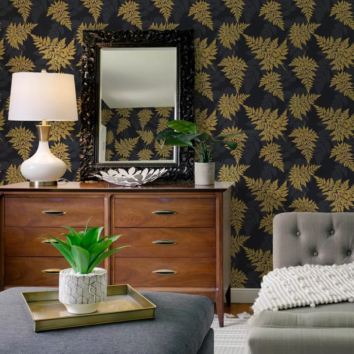 Papier peint Feuilles tropicales a00418