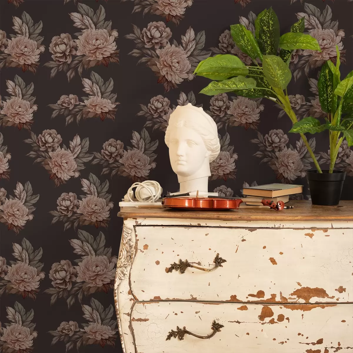 Papier peint Roses rétro a00419v1