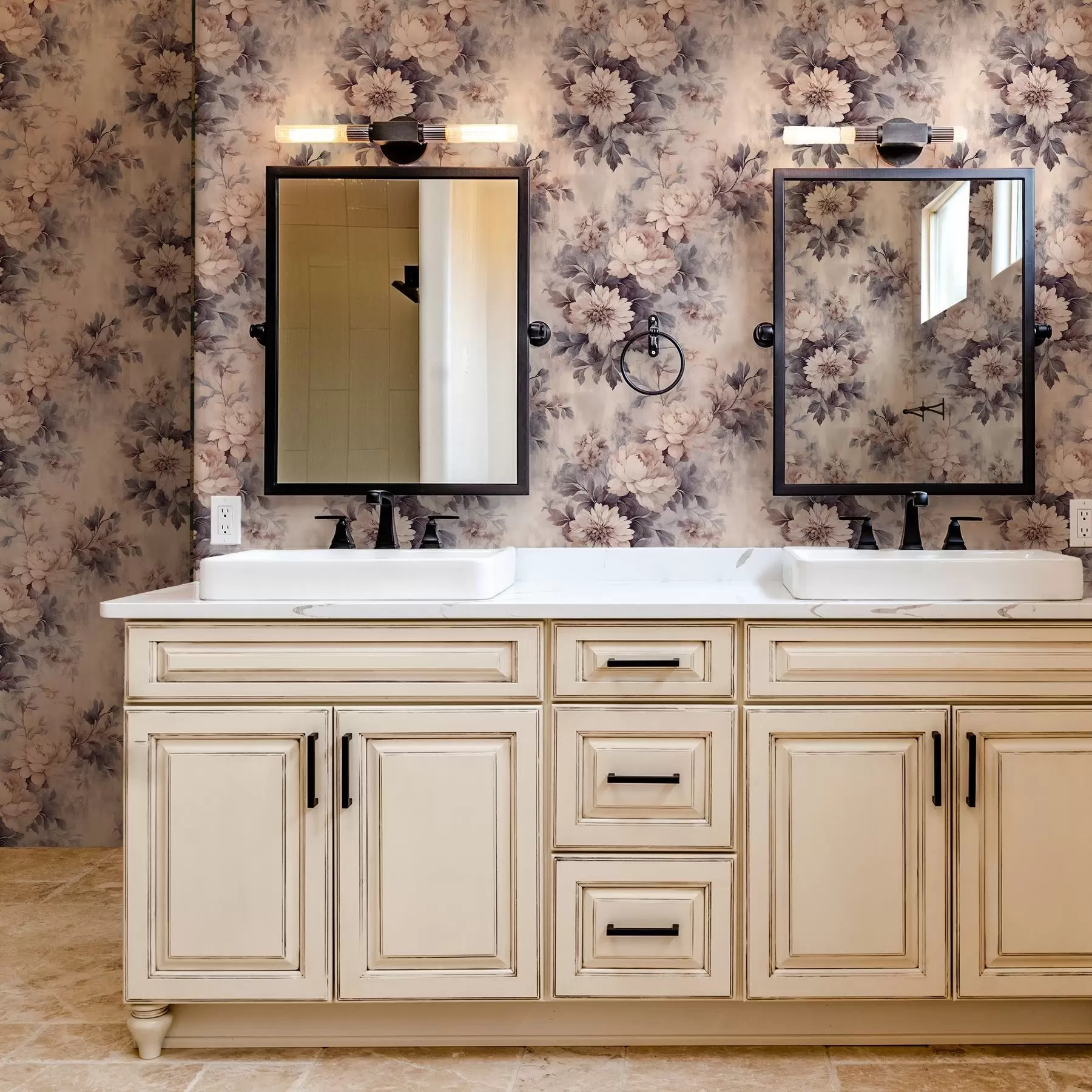 Papier peint Fleurs d'aquarelle vintage