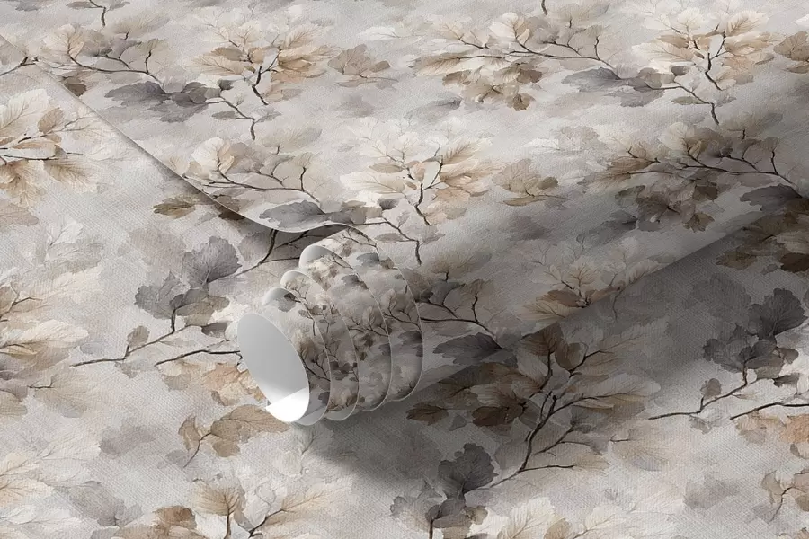 Papier peint Motif neutre de branches en aquarelle a00422
